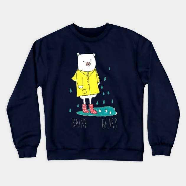 Rainy Bear Crewneck Sweatshirt by DoodlesAndStuff